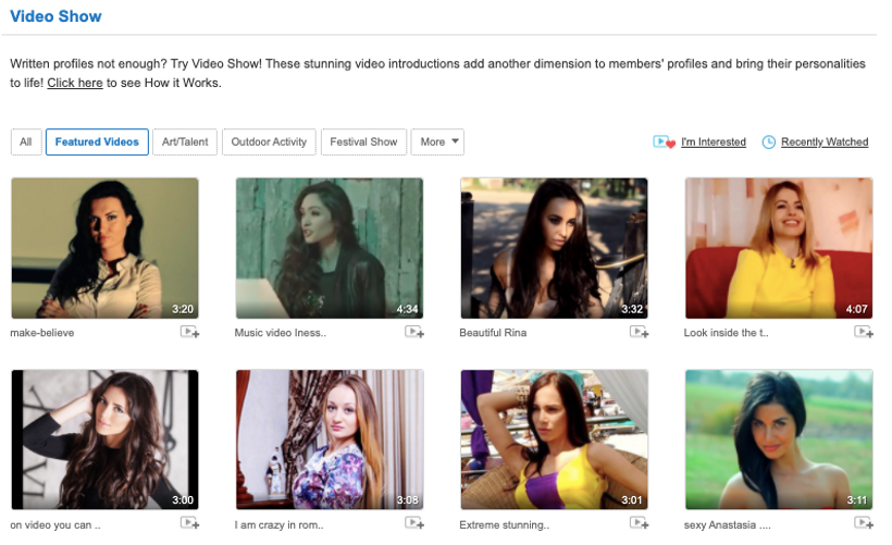 DateUkrainianGirl.com usability