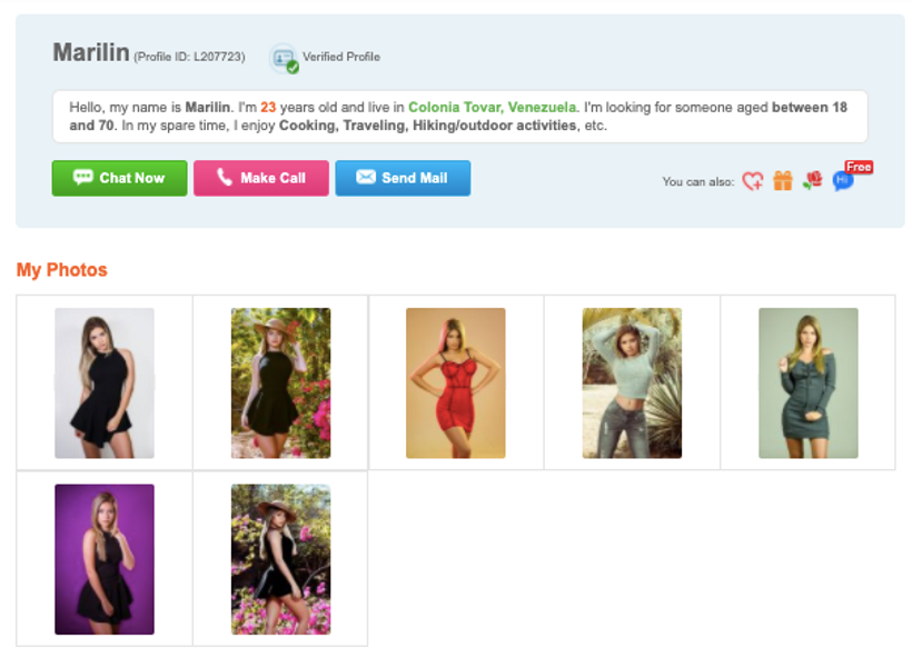 profiles of beautiful latin brides