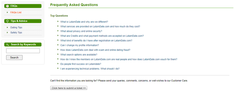 Colombialady FAQ section
