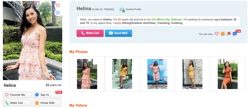 Beautiful young girl at AsianLadyOnline