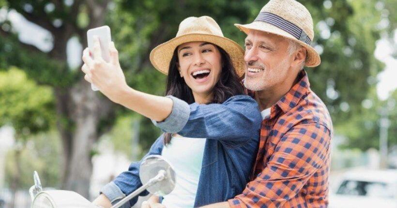 old man with young girl