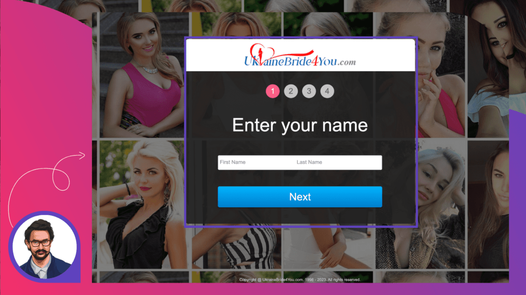 Registration form | Source: UkraineBride4you.com