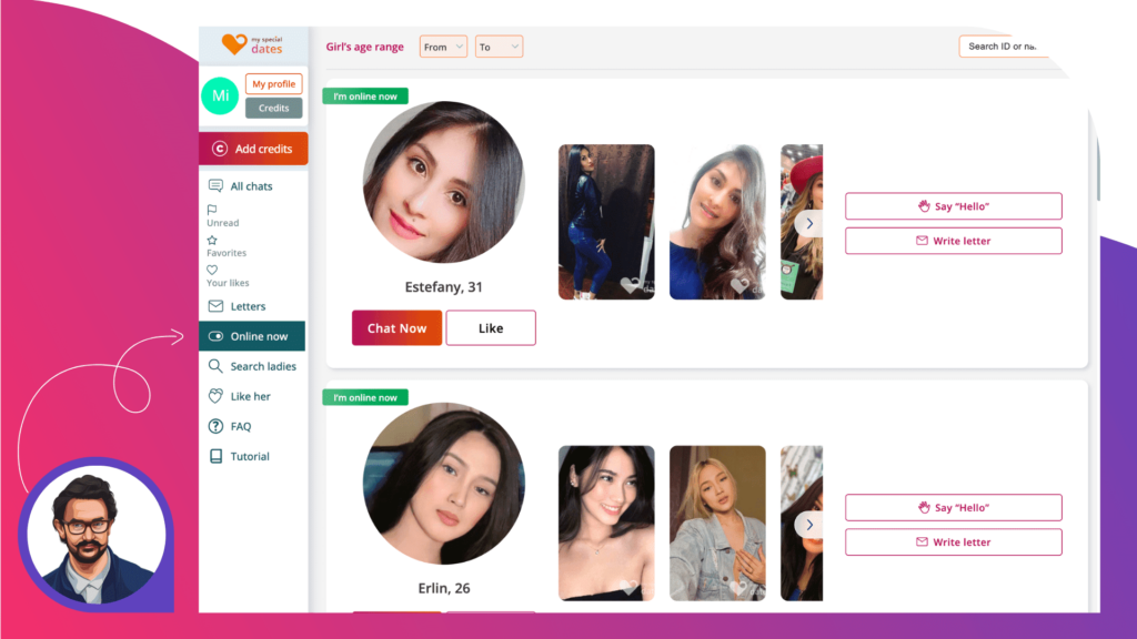 Website interface | Source: MySpecialDates.com.com