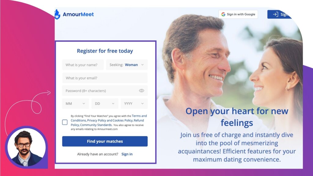 amourmeet registration