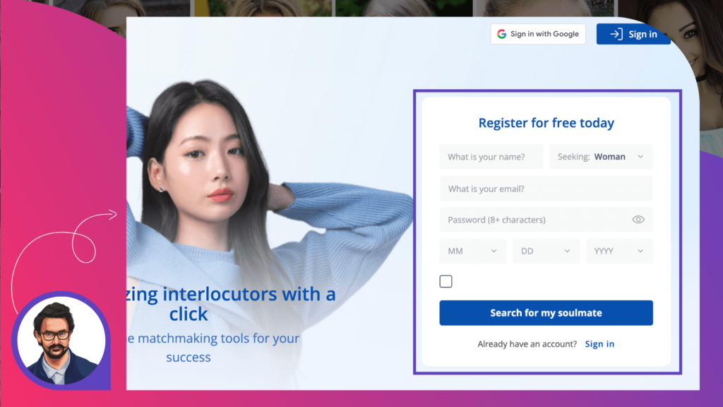 Registration form _ Source_ SakuraDate.com